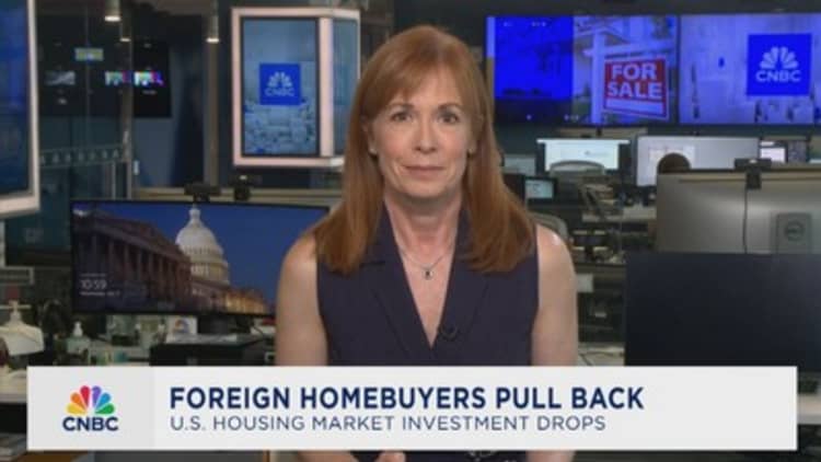 International buyers are pulling back from the U.S. housing market