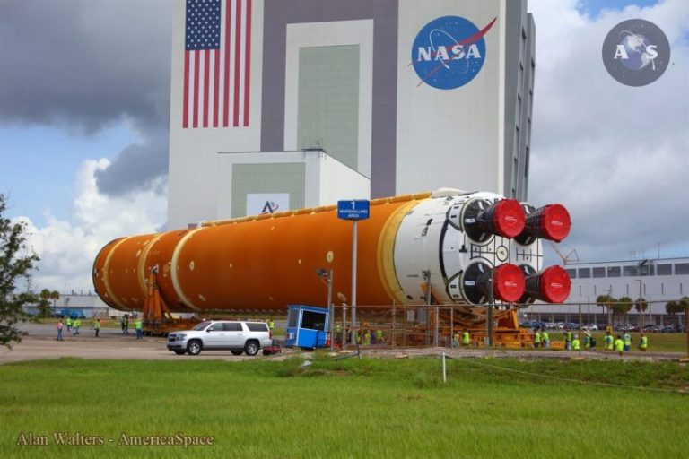 Artemis-2 Core Stage Arrives at Kennedy Space Center