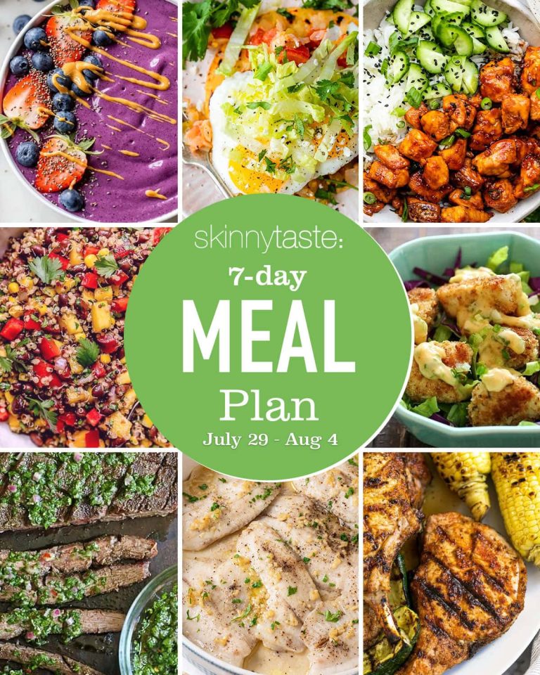 Free 7 Day Healthy Meal Plan (July 29-August 4)