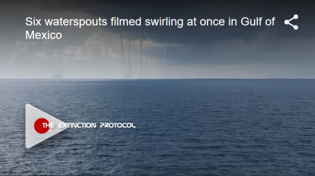 2020 Bizarre Weather: Six waterspouts filmed swirling at once in Gulf of Mexico