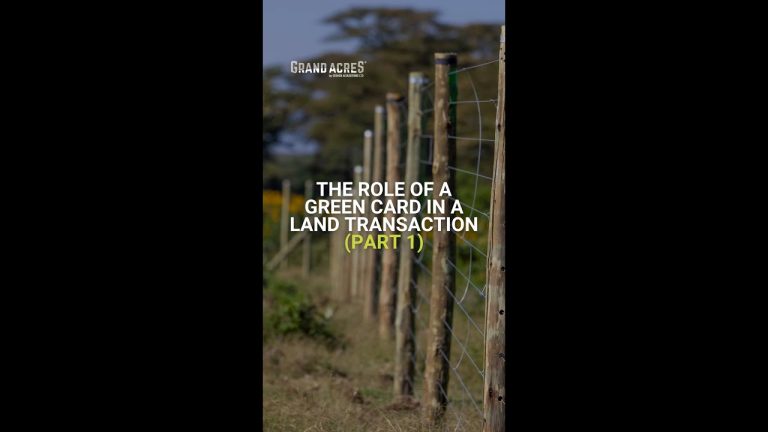 Role A Green Card In A Land Transaction – Own Land In Kenya #shorts Mushenee