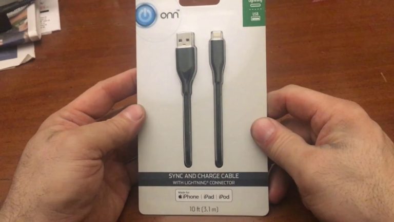 Walmart Clearance Onn 10ft apple lightning cable $5 unboxing