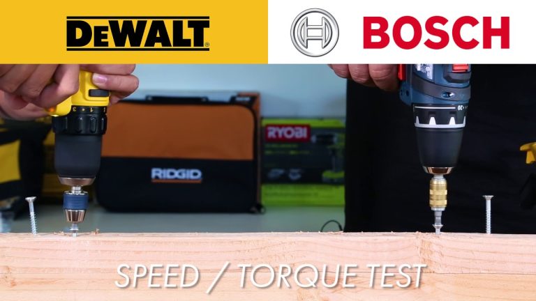 DEWALT VS BOSCH 12V Power Drills 2017 Battery Test Speed and Performance Test