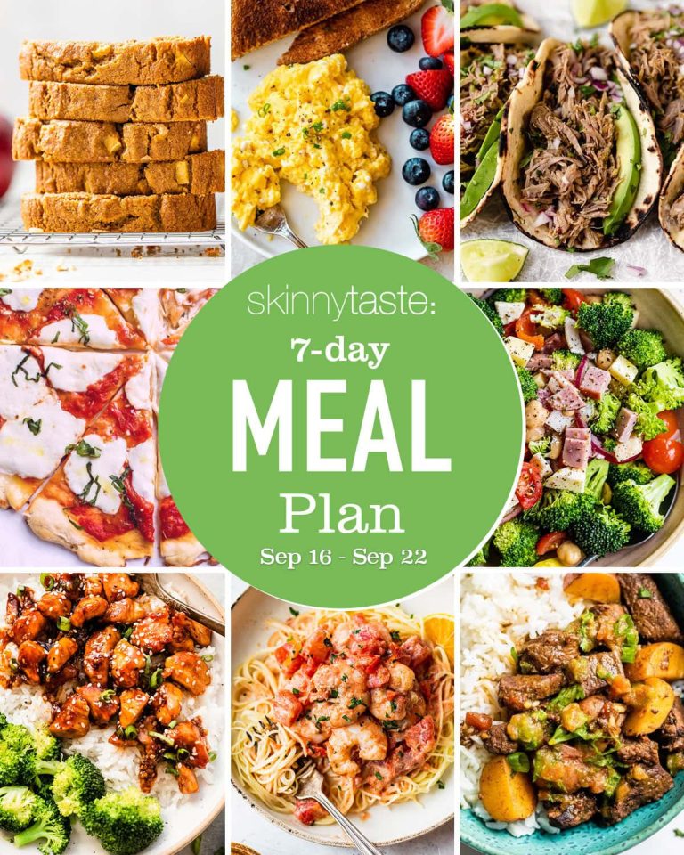 Free 7 Day Healthy Meal Plan (Sept 16-22)