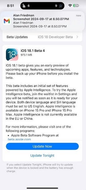 iOS 18.1 developer beta 4 good news for iPhone 15 Pro, 15 Pro Max cameras