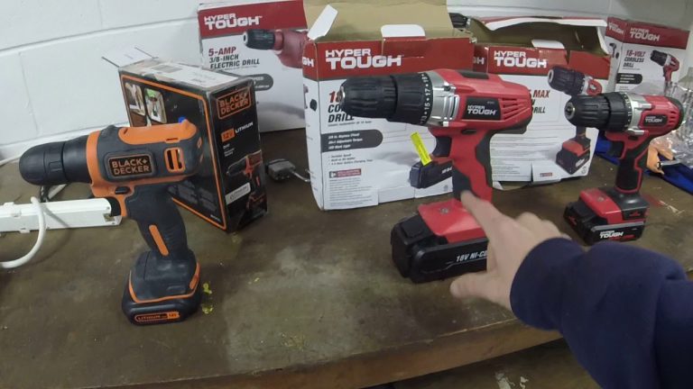 Cordless drill comparison: Black and Decker 12v, Hyper Tough 18v and 20v max