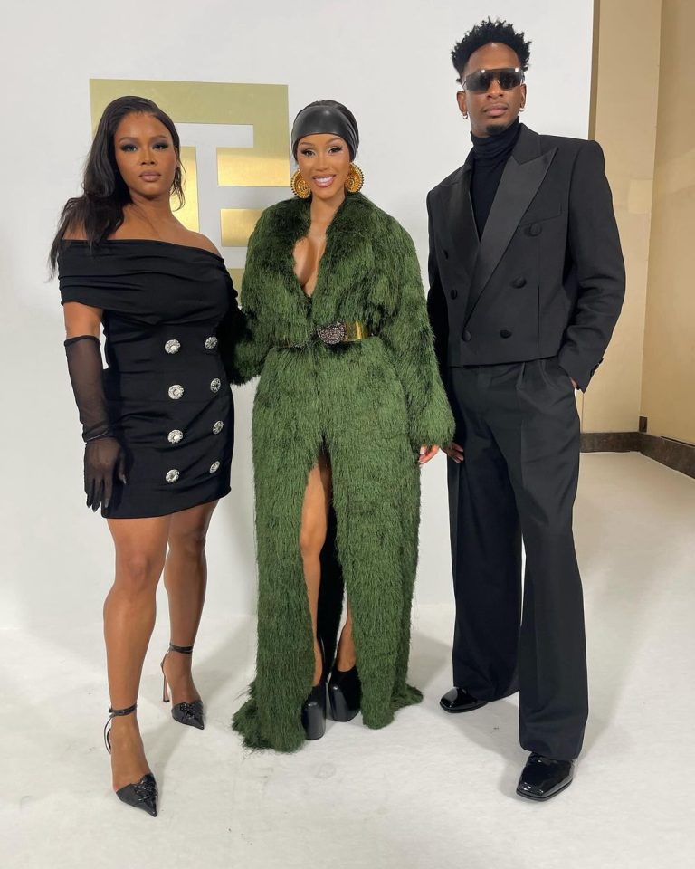 Paris Fashion Week: Fashion Bomb CEO Claire Sulmers Posed with Cardi B and Stylist Kollin Carter at the Spring 2025 Show